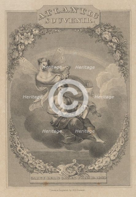 Atlantic Souvenir (title page), 1829. Creator: Asher Brown Durand.