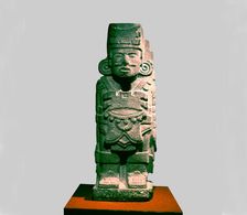 Atlas as a primitive postclassic warrior preserved in the National Museum of Anthropology in Mexi…