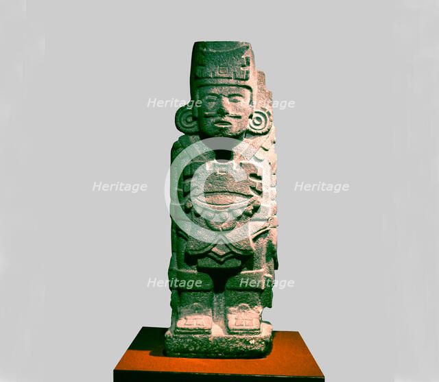 Atlas as a primitive postclassic warrior preserved in the National Museum of Anthropology in Mexi…