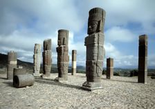Atlas of 12 meter high from the temple of the Morning Star or Tlahuizcalpantecuhtli, which suppor…