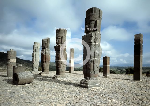 Atlas of 12 meter high from the temple of the Morning Star or Tlahuizcalpantecuhtli, which suppor…