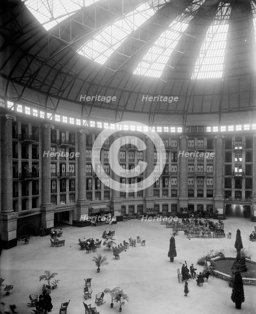 Atrium of New West Baden Springs Hotel, West BadenSprings, Ind., between 1900 and 1915. Creator: Unknown.