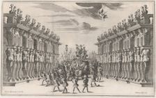 Atrium of the Palace of Venus; set design from Il Pomo D'Oro 1668. Creator: Mathäus Küsel
