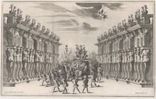 Atrium of the Palace of Venus; set design from Il Pomo D'Oro 1668. Creator: Mathäus Küsel