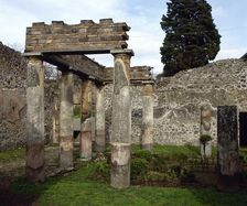 Atrium-peristyle, Villa of Diomedes, Pompeii, Italy, 2002. Creator: LTL