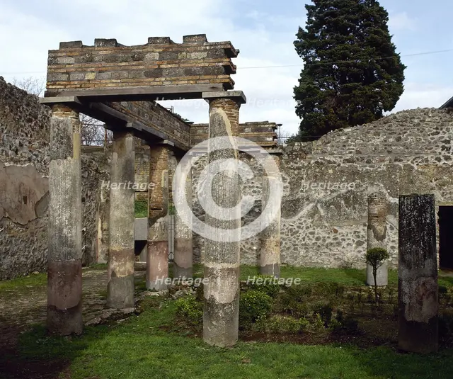Atrium-peristyle, Villa of Diomedes, Pompeii, Italy, 2002. Creator: LTL.