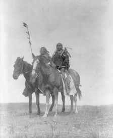 Atsina chiefs, c1908. Creator: Edward Sheriff Curtis