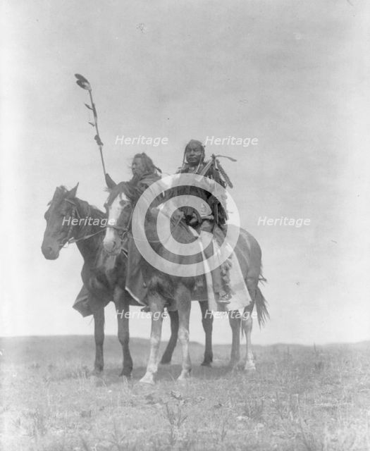 Atsina chiefs, c1908. Creator: Edward Sheriff Curtis.