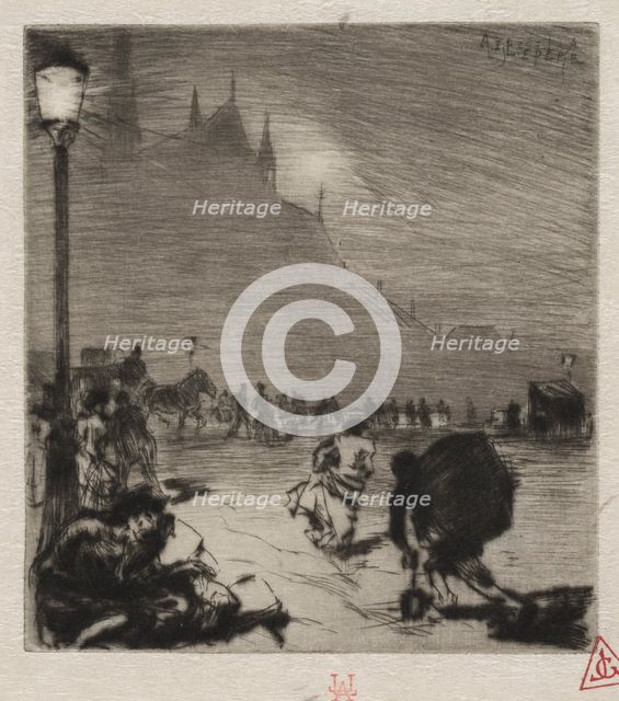 Au Coin du Pont-aux-Doubles. Creator: Auguste Louis Lepère (French, 1849-1918).