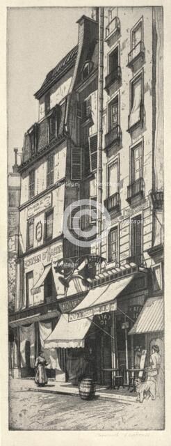 'Au Cor d'Or, Rue du Four', 1915. Artist: Raymond Ray-Jones.