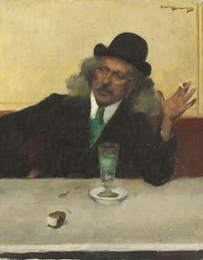 Au café, before 1915. Creator: Andre Devambez