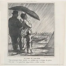 Au Camp de Chalons, 1869. Creator: Honore Daumier