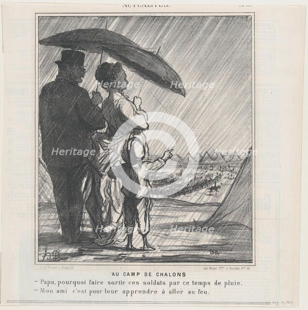Au Camp de Chalons, 1869.  Creator: Honore Daumier.