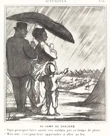Au Camp de Chalons, 1869. Creator: Honore Daumier