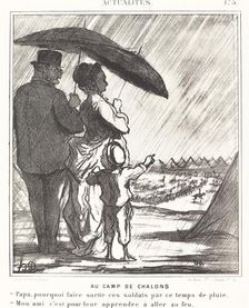 Au Camp de Chalons, 1869. Creator: Honore Daumier