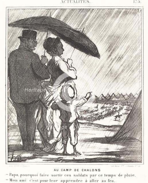 Au Camp de Chalons, 1869. Creator: Honore Daumier.