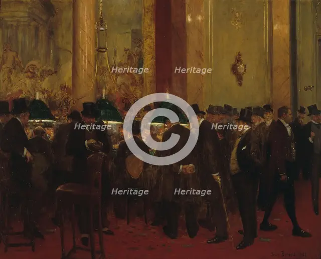 Au cercle, 1908. Creator: Jean Beraud.