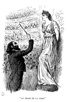 Au Clair de la Lune': the power of hypnosis, 1894. Creator: George du Maurier