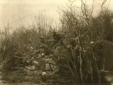 Au Bois Des Caures; Le matin du 24, les defenseurs du bois jouissent d'une..., 1916 (1924) Creator: Unknown