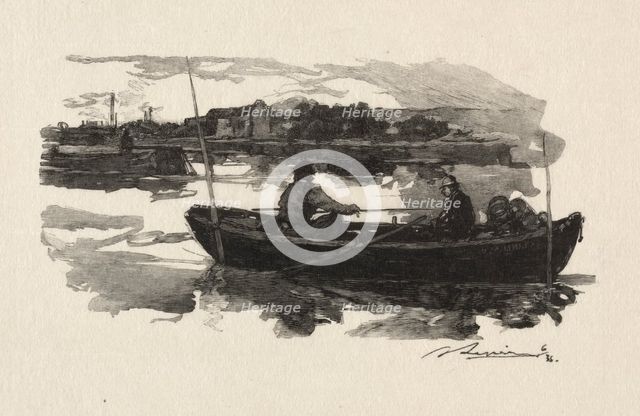 Au bord de la Seine. Creator: Auguste Louis Lepère (French, 1849-1918).
