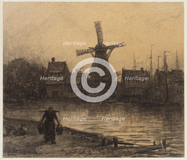 Au bord du Gein, c1860-1920. Creator: Carel Nicolaas Storm.
