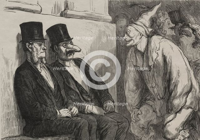Au bal de lopéra: tu tamuse trop. Creator: Honoré Daumier (French, 1808-1879).