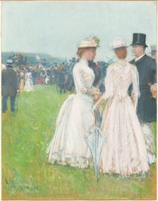 Au Grand Prix de Paris (At the Grand Prix de Paris), 1887. Creator: Frederick Childe Hassam