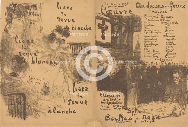 Au dessus des forces humaines; L'Araignée de cristal, 1894. Creator: Edouard Vuillard.