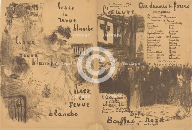 Au dessus des forces humaines; L'Araignée de cristal, 1894. Creator: Edouard Vuillard.