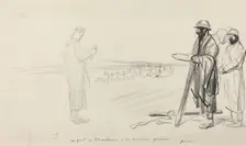 Au front de Champagne - Les dernieres prieres, c. 1914/1919. Creator: Jean Louis Forain