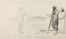 Au front de Champagne - Les dernieres prieres, c. 1914/1919. Creator: Jean Louis Forain