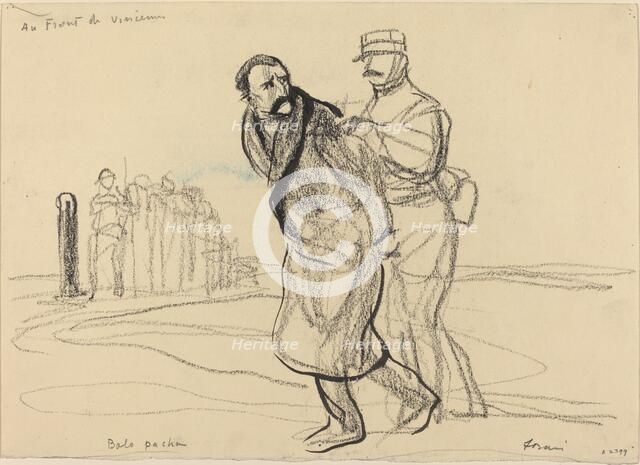 Au Front de Vincennes. Bolo pacha, c. 1914/1919. Creator: Jean Louis Forain.