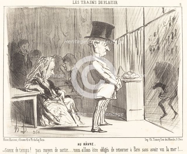 Au Havre, 1852. Creator: Honore Daumier.