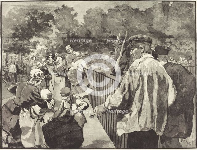 Au Jardin des Plantes, 1889. Creator: Daniel Urrabieta Vierge.