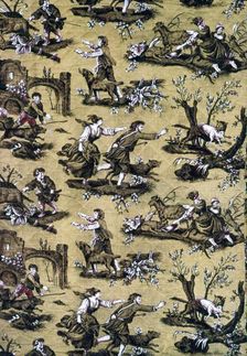 Au Loup! (Furnishing Fabric), France, 1783/89. Creator: Christophe-Philippe Oberkampf