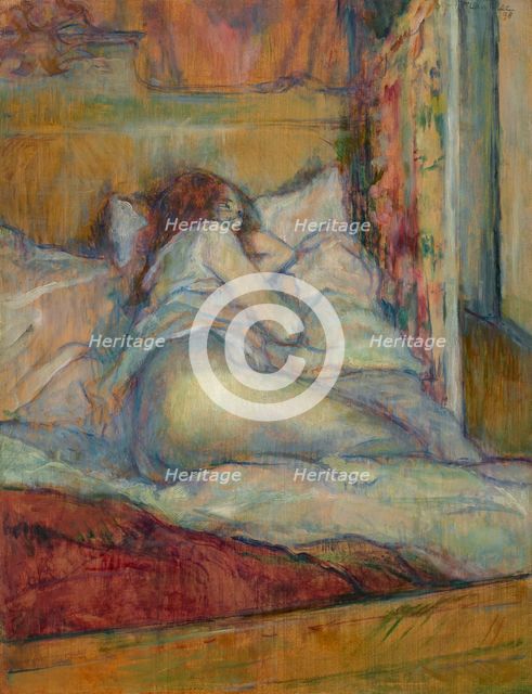 Au lit (In bed), 1898. Creator: Toulouse-Lautrec, Henri, de (1864-1901).