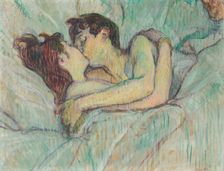 Au lit: Le baiser (In bed: The kiss), 1892. Creator: Toulouse-Lautrec, Henri, de (1864-1901)
