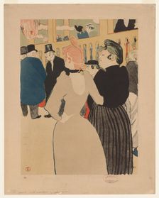 Au Moulin Rouge: The Glutton and Her Sister (La Goulou et sa soeur). Creator: Henri de Toulouse-Lautrec (French, 1864-1901)