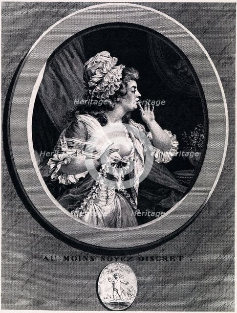 Au moins soyez discret!, 1789. Artist: Saint-Aubin, Augustin, de (1736-1807)