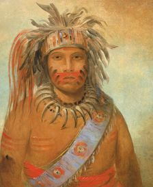 Au-nim-muck-kwa-um, Tempest Bird, 1845. Creator: George Catlin