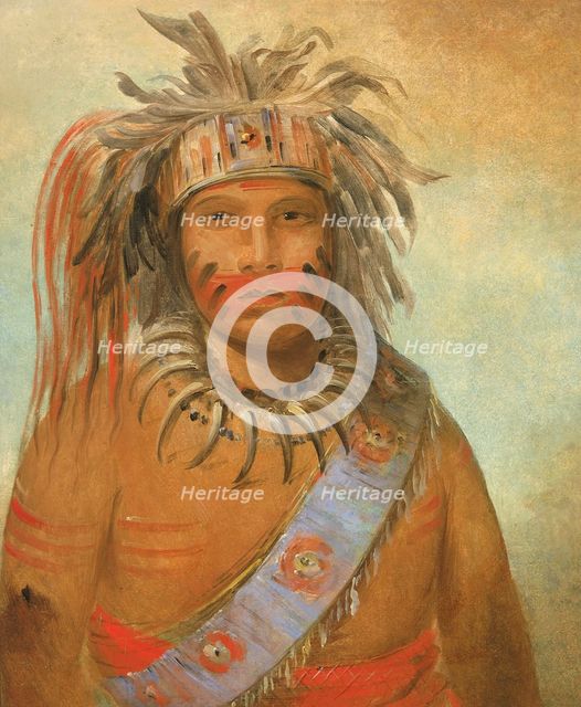Au-nim-muck-kwa-um, Tempest Bird, 1845. Creator: George Catlin.