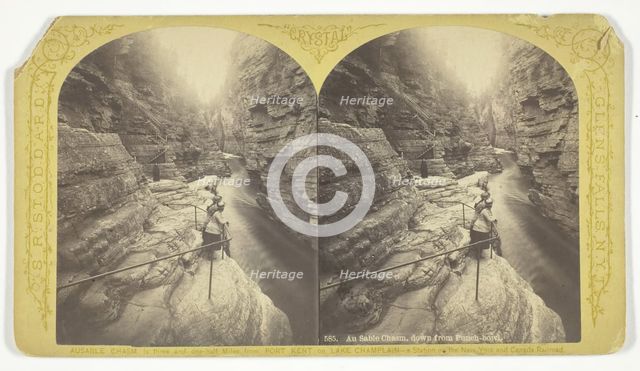Au Sable Chasm, down from Punch-bowl, 1870/76. Creator: Seneca Ray Stoddard.