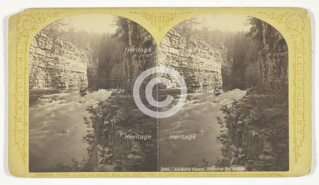 Au Sable Chasm, Running the Rapids, 1870/76. Creator: Seneca Ray Stoddard.