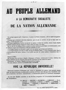 Au Peuple Allemand, from French Political posters of the Paris Commune, May 1871
