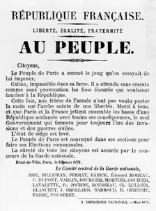 Au Peuple, from French Political posters of the Paris Commune, May 1871