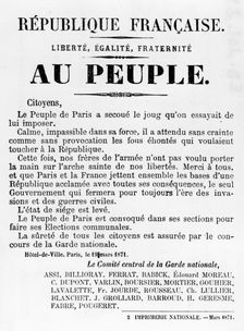 Au Peuple, from French Political posters of the Paris Commune, May 1871