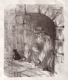 Au pied du Sinaï: Une Arrière-boutique à Cracovie, 1898. Creator: Henri de Toulouse-Lautrec (French, 1864-1901)