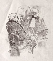 Au pied du Sinaï: Georges Clemenceau et LOculiste Mayer, 1898. Creator: Henri de Toulouse-Lautrec (French, 1864-1901)
