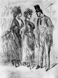 Au Promenoir 19th century, (1930).Artist: Constantin Guys