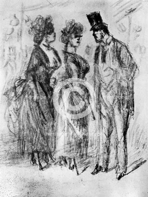 'Au Promenoir', 19th century, (1930).Artist: Constantin Guys